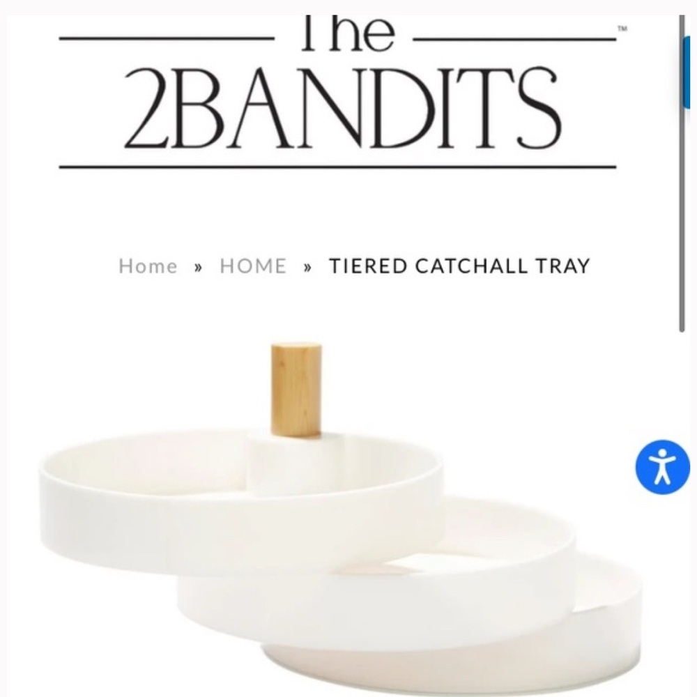 The 2 Bandits Tiered Catchall Jewelry Trinket Ring Tray
